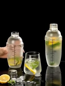 500/700/1000ML High Quality Acrylic Milk Tea Shaker Cocktail Juice Shaker Bottle Blender 300ml/500ml/700ml/1000ml