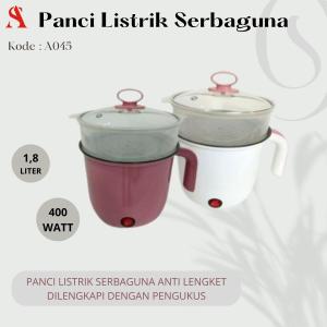Panci Listrik Panci Masak  Kukus Mug Elektrik Serbaguna Anti Lengket Elektrik Cooker Multifungsi