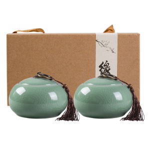 Ceramic Small Tea Caddy Set