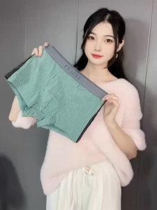 Celana Dalam CD Boxer Pria Dewasa isi 4 PCS / Celana Pendek Pria Model Terbaru Import Motif Garis