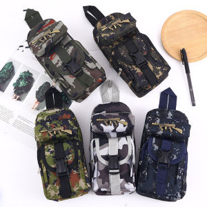 Mini schoolbag camouflage pencil case Military backpack pen case Boy pencil bag Student pen bag School stationery storage bag