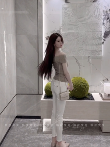 High Waist White Denim Jeans Womens Slim Fit Casual High Butt Lifting Cotton Stretch Denim Pants Classic Versatile Slimming