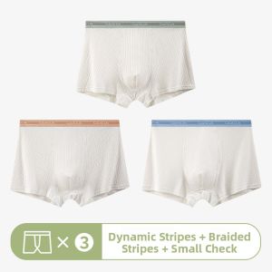 Miiow | Pure Cotton Antibacterial Breathable Boxer Shorts For Teenage Boys High Waist Development Period Large Size Underwear