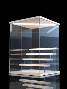 Acrylic Display Case for Figurines And Blind Boxes with Light Dustproof Bubble Mat High Transparency Large Storage Organizer