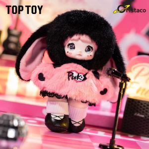 ORISTACO | Hộp Mờ Đáng Yêu Màu Hồng Năng Lượng PVC & Búp Bê Nhồi Bông