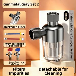 「China Plug」YALANDENG | Pre-Filter Water Filter for Home Gas/Electric Water Heater