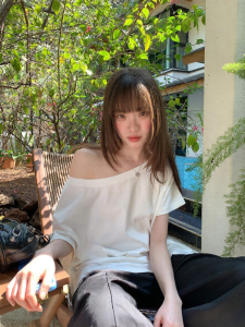 NIHAOKANONG | Áo Thun Dễ Thương Kiểu Trễ Vai Mùa Hè