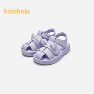 รองเท้าแตะเด็ก Balabala รองเท้าเด็กผู้หญิงรองเท้า2024ฤดูร้อนรองเท้าแตะชายหาดใหม่น่ารักการ์ตูนน่ารักเทรนด์รองเท้าเด็ก