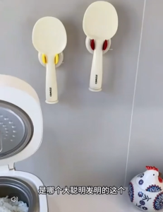 Rice Spoon Holder Rice Cooker Spoon Holder Silicone Kitchen Spatula Organiser Wall Mounted Rice Cooker Spoon Holder