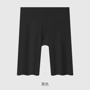 Womens Five-Quarter Length Ice Silk Safety Pants Cycling Anti-Riding Leggings Thin Invisible Large Size Extended Underwear