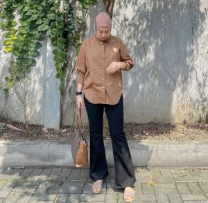 Kemeja Zara Katun Poplin Wanita