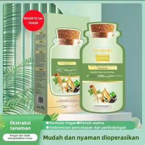 Krim Pewarna Pelindung 3in1 Krim Pewarna Buah Tanaman Menutupi Uban Pewarnaan Rambut Alami 1 Box isi 10 sachet