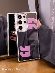 เคสโทรศัพท์กระจก Samsung S25 Ultra Edge S23U A55 A54 Note20U S22 plus S24 S21FE ป้องกันรอยขีดข่วน ดีไซน์เรียบง่าย สไตล์เกาหลี