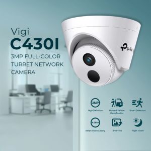TP-Link Official | VIGI C430I | 3MP IR Turret Home Security Network CCTV Camera Connect to Cellphone
