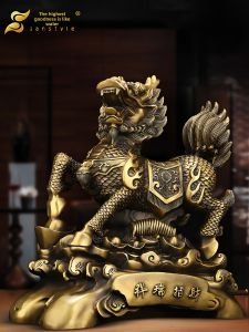 sanstyle | Wealth-Attracting Large Copper Kylin Statue Ornament