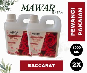 PROMO 2 PCS Pewangi Setrika Luandry MAWAR extra 1000 ml varian BACCARAT dengan formula anti bacteria dan Formula doubble dosis yang dapat memberikan wangi dan kesegaran yang dapat bertahan lebih lama