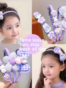 Cute Rabbit Style Purple Flower Child Headband