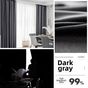 ORIENTAL LAN | Soundproof Full-Blackout Insulating Curtains Hook