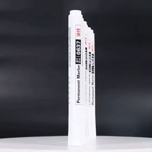 1Box/10Pcs White Marker Quick Dry Waterproof Permanent Pen Stationery