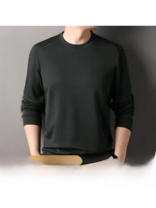 Áo Thun Nam Pierre Cardin Dài Tay Cổ Tròn Áo Nỉ Áo Sweatshirt Thoải Mái Rộng Rãi Áo Thun Lớp Nền Mùa Xuân Mùa Thu Thời Trang Đô Thị Trang Phục Công Sở Thoải Mái