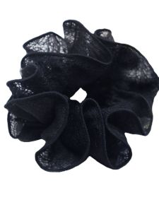 Elegant Minimalist Fashion Black Lace Seamless Large Hair Ring Hair Accessories Korean Trendy Curly Head Rope