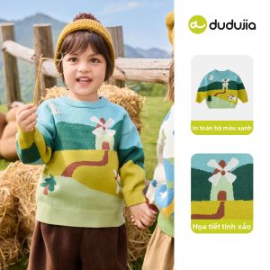 DUDUJIA | Áo Sweater Trẻ Em Chống Tĩnh Điện Chống Xù Lông Thấm Hút Mồ Hôi
