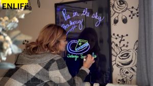 LED Neon Light Writing Board with stand Drawing Board LED Lighting Menu Board for Cafe Shop Wedding