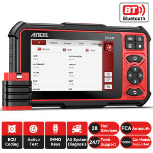 ANCEL DS300 ECU Coding Scanner OBD2 Scanner Full System 2025 Car Diagnostic Tools ECU Key Coding OBD2 Automotive Scanner 30 Ecu Reset Functions Fault Code Reader Scan Tool For All Cars PK Thinkcar Thinktool mini Mucar