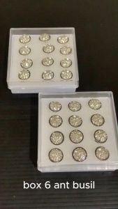 STIPPPA Set 6 Pasang Anting Tusuk Motif Bunga Clover Bulat Bintang Warna Flower Stud Earrings Wanita Anak LZ