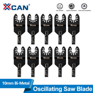 XCAN 1/5/10PCS Oscillating Saw Blade 10mm Bi-Metal Saw Blade for Wood Plastics Metal Multifunctional Blade