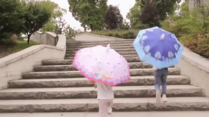 Childrens Umbrella Boy and Girl Cartoon Design for Kindergarten Primary School Student