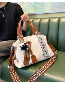 Western Style Small Tote Bag for Women Spring/Summer Fashionable Color Matching Letters Diamond-Embedded Fancy Crossbady Handbag Soft