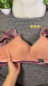 6 pcs bra sport wanita dewasa dan remaja tanpa busa dan kawat gratis ongkir
