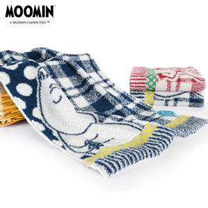 Moomin Plaid Pure Cotton Soft Towel Non-Shedding Absorbent Household Face Towel Adult Cartoon Design High Quality Cotton Material