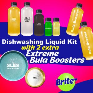 Dishwashing Liquid Kit DIY - with x2 Extreme Bula Booster (Makes 17 liters of dishwashing liquid)