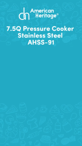 American Heritage 4.5Q Stainless Steel Pressure Cooker AHSS-91