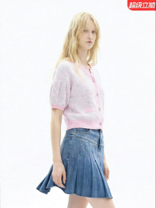 Juicy Couture | New Colorful Dots Lantern Sleeve Knit Cardigan