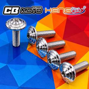 CB MOTO: HENG MUFFLER TIP BOLTS & HEAT GUARD COVER BOLT FOR CLICK V1 V2 (125 & 150)