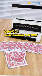 Officom W20A Heavy Duty Wire Binding Machine A4 Size 3:1 Binder Double Loop 34 Hole Notebook 20 Sheets School Supplies