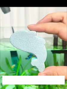 3PCS Whale Shape Aquarium Sponge Double-Sided Scraper Pad for Turtle Betta Tanks Glass