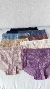 Simei อีซูน่า กางเกงในผู้หญิง วัสดุลูกไม้คุณภาพสูง เอวสูง ระบายอากาศได้ดีและต้านเชื้อแบคทีเรียสวมใส่สบาย