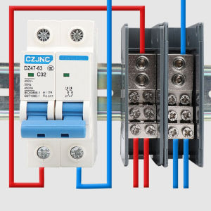 SPMH Terminal Block Din Rail Distribution Box Electric Wire Connector One in Multiple out Junction Box Brass Conductive 1 in 2/4/6 out