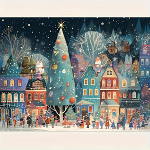 Kayou | Large Size Jigsaw Puzzle 500/1000 Pcs Merry Christmas Eve Jigsaw Puzzles for Adults Stress Relief Toys Gift Home Decor