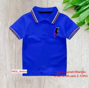 Kaos kerah wangki anak laki laki perempuan usia 2-10th polo shirt anak cowok