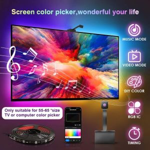 Music Sync TV Backlight Smart LED Strip Lights Flexible Tape RGBIC APP Control Color Changing Lights Home Party Decor 55 to 65 inch
