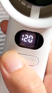 120 Level Wind Speed Mini Handheld Fan Portable Turbo Fan Usb Charging Intelligent Digital Display