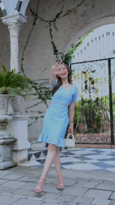 ชุดเดรสสั้น Milin 285฿ ด้านฟุ่มผ้าพันยูนิขันแสดงในชุด สำหรับใส่ออกงาน ใส่เที่ยว ราคาถูก มีไซส์ S, M, L, XL