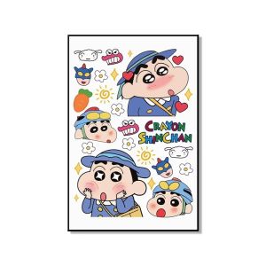 Bandai | 5D DIY Diamond Painting Funny Shinchan and Shiro Comic Book Collage Picture Relaxing DIY Craft Holiday & Birthday Gift