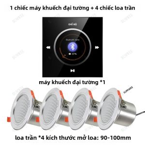 Bộ Khuếch Đại Công Suất Âm Thanh Bluetooth Bảng Điều Khiển Âm Thanh Nổi 4x25W Với Bảng Điều Khiển Loa Âm Nhạc Nền Aux Cho Rạp Hát Tại Nhà