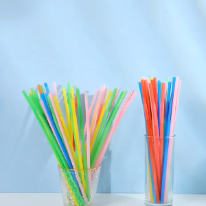 100pcs Disposable colorful bendable Straw Clear Individually Wrapped Drinking Plastic Juice Straw